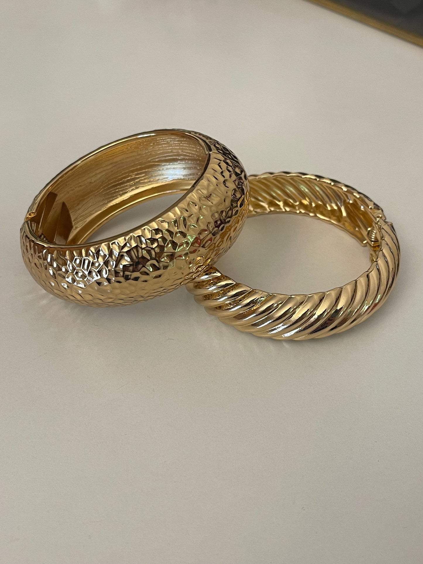 Textured Gold Bangle (Gold Plated) - Exclusive
