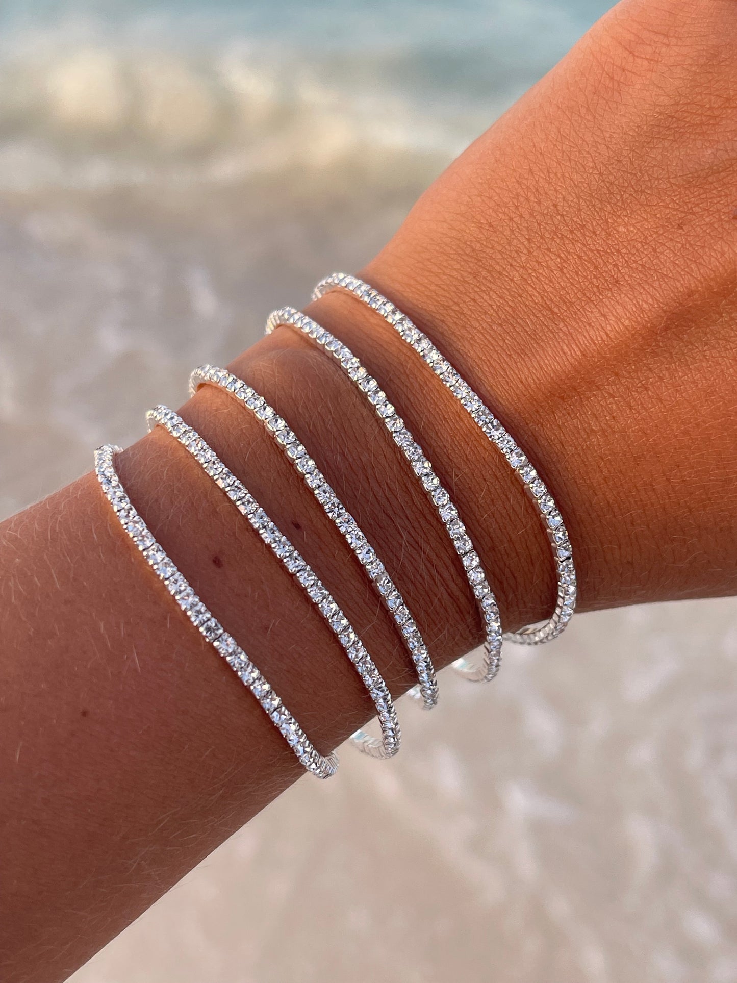 Stretchy Tennis Bracelets (Sold in Ones)
