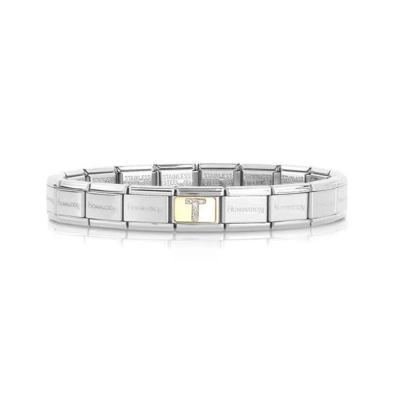 Letter Italian Charm Bracelet (Stainless Steel)