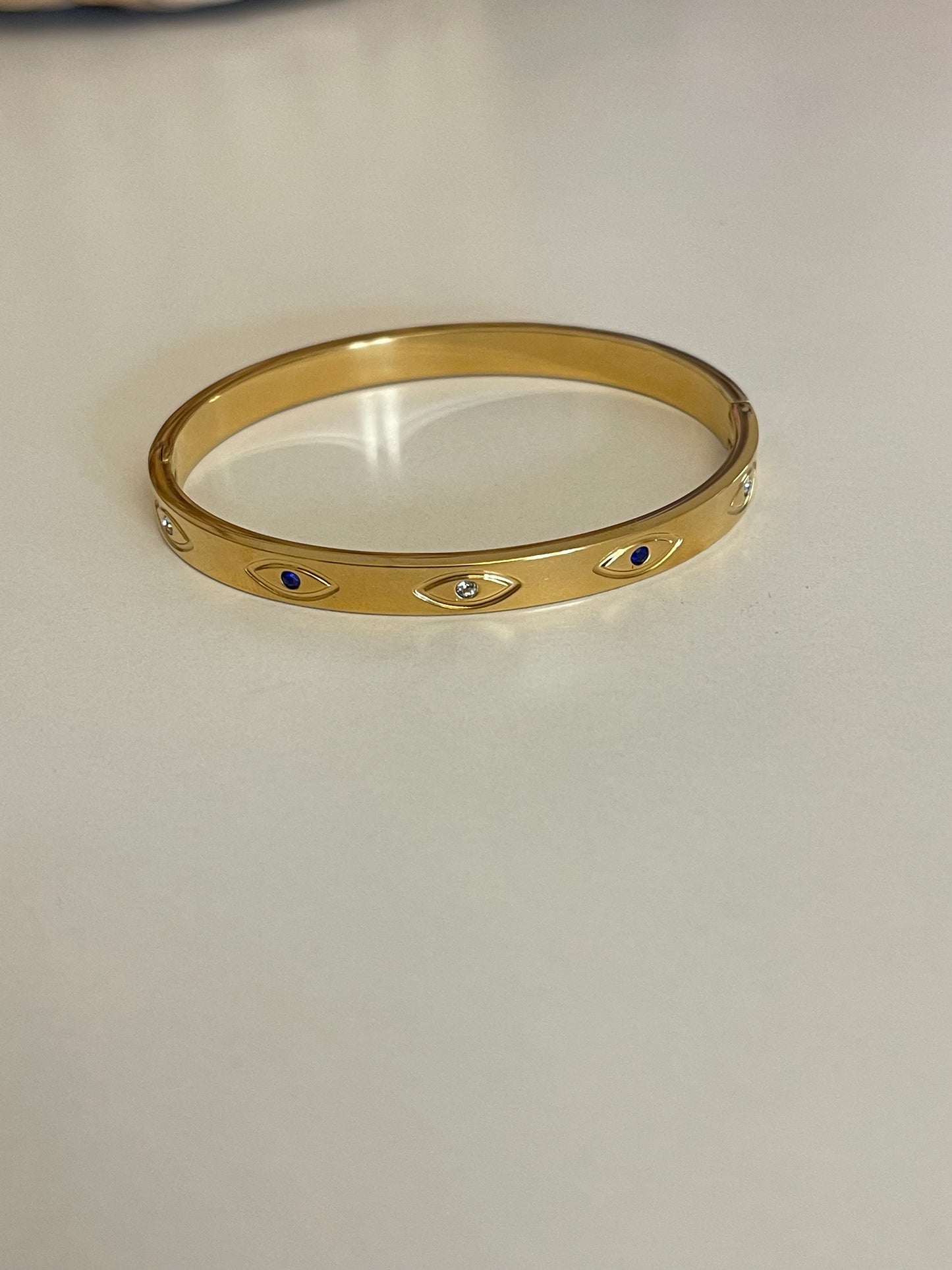 Evil Eye Cuff Bracelet (Stainless Steel)