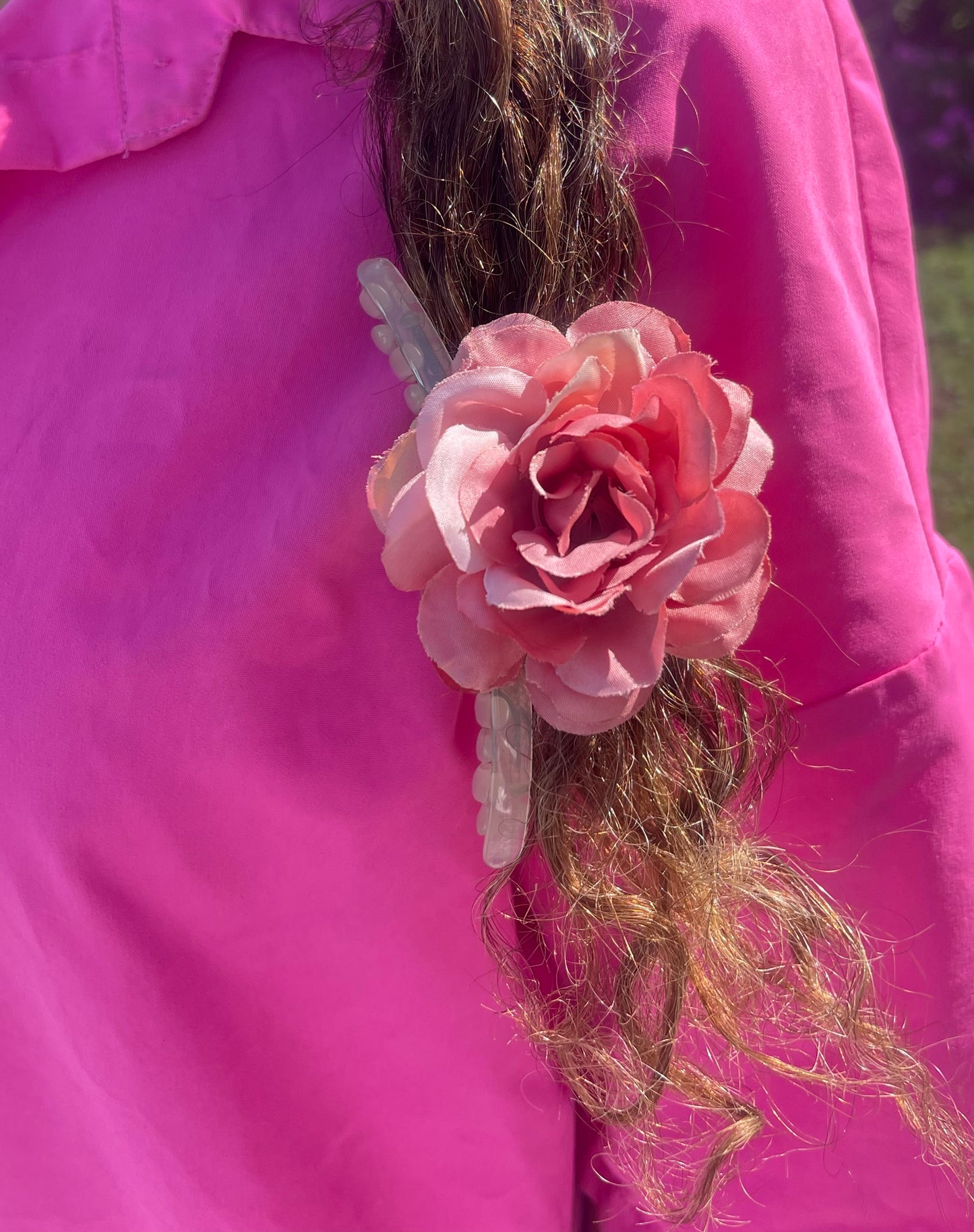 Rose Floral Claw Clip