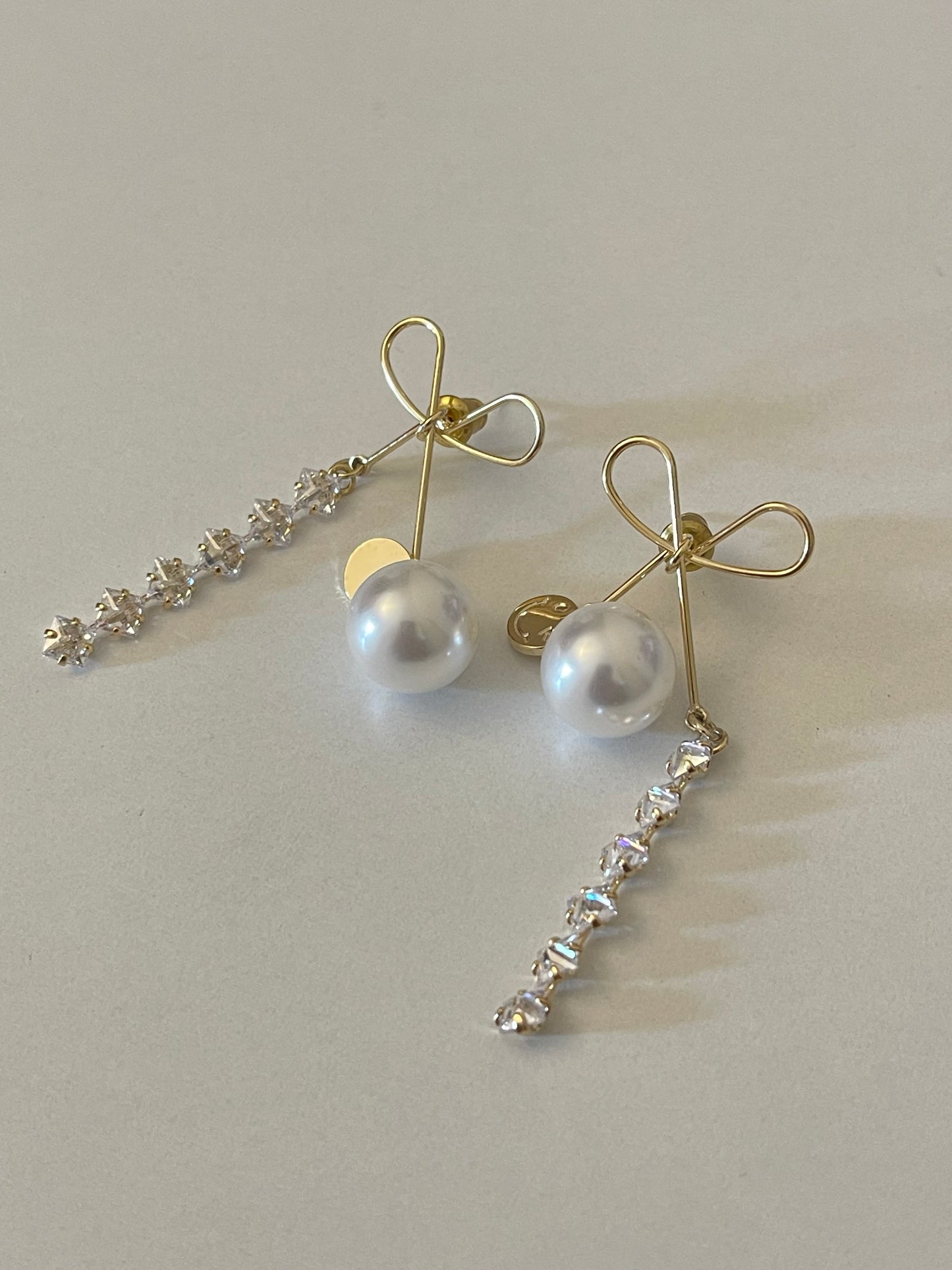 Pearl Bow Earrings