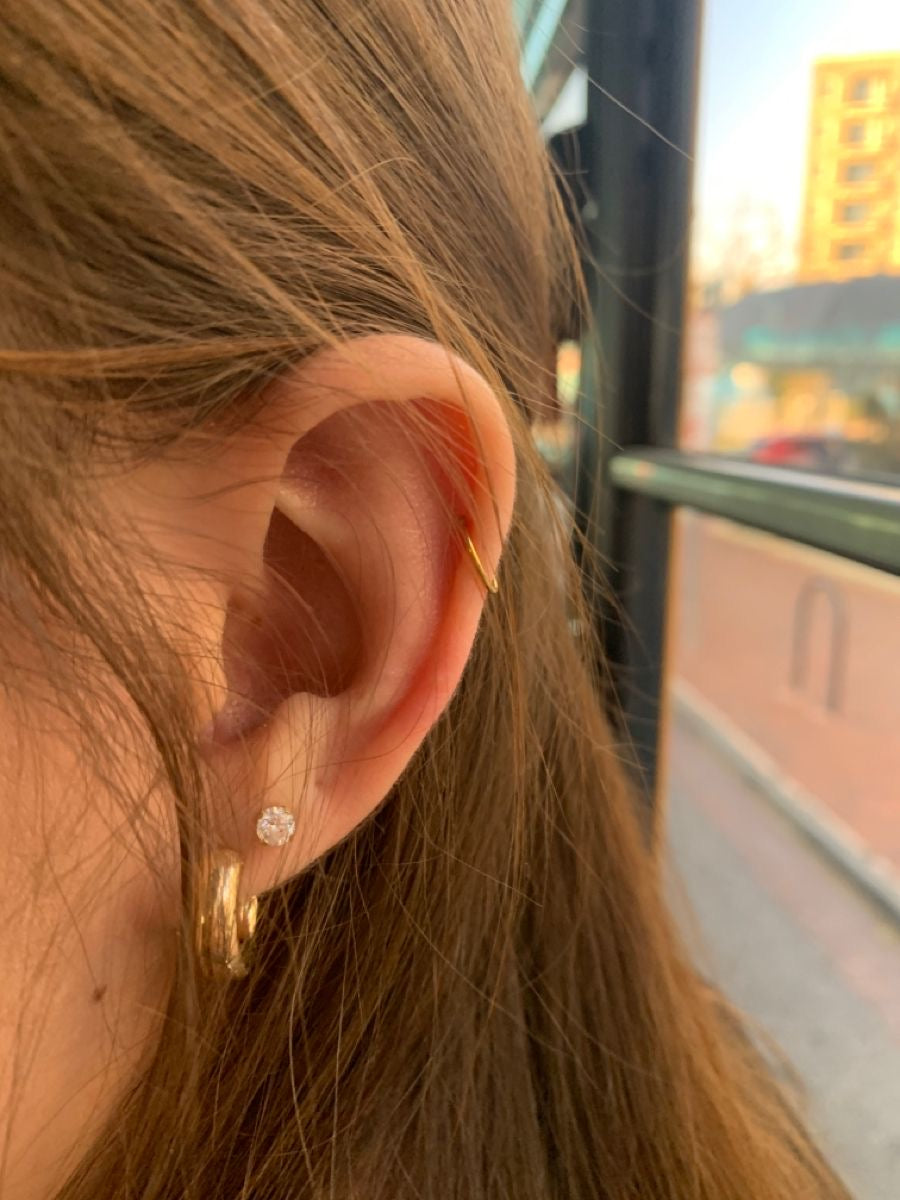 Mini Crystal Stud Earrings (Stainless Steel)