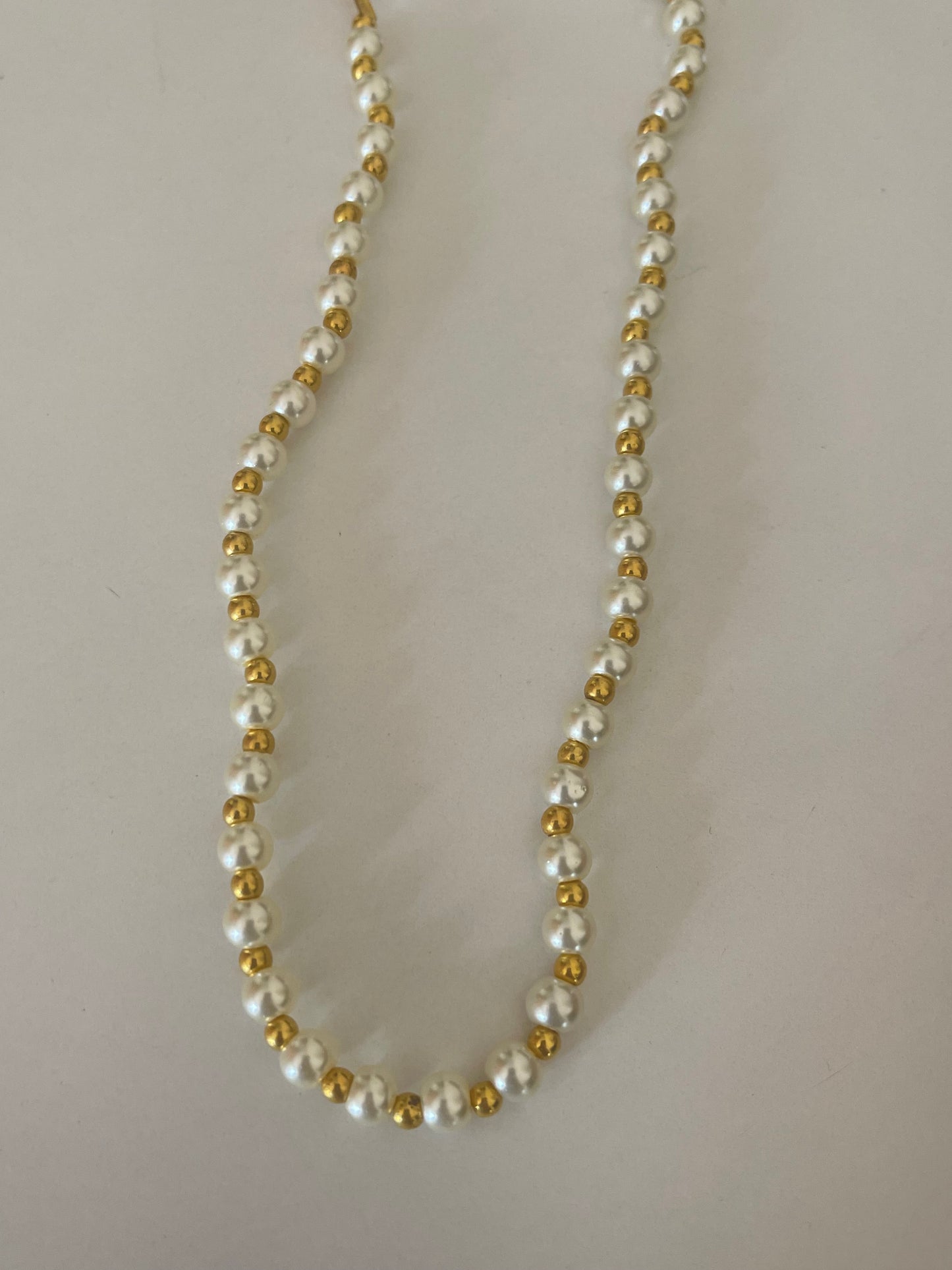 Gold Pearl Necklace