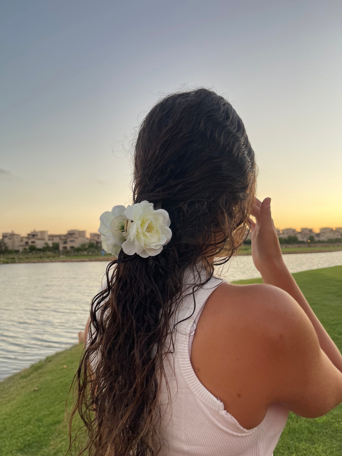 Rose Floral Claw Clip