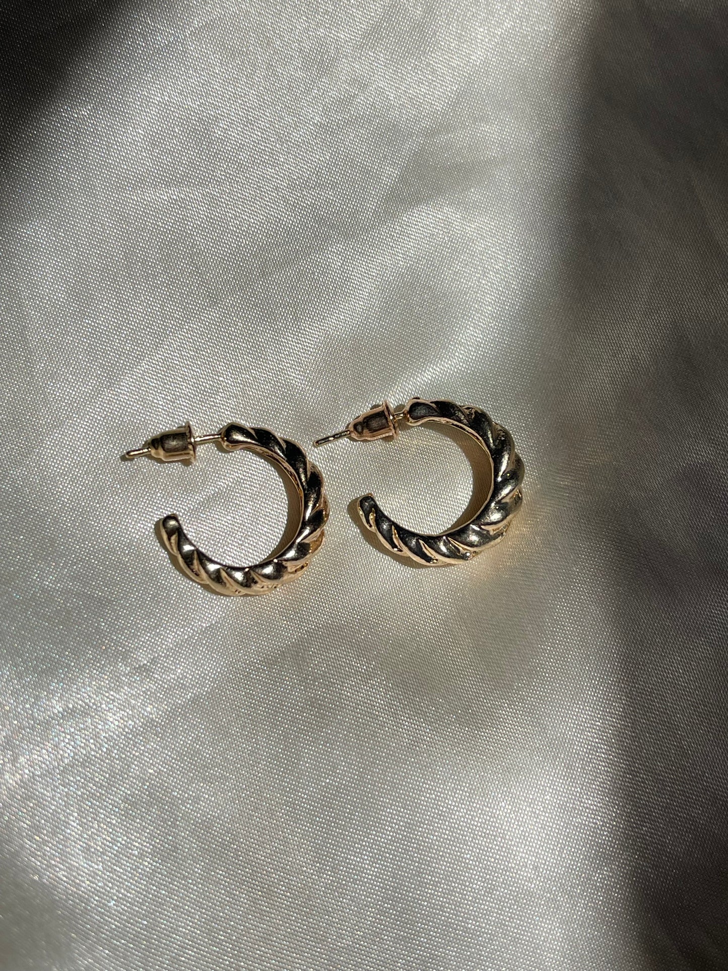 Mini Croissant Hoop Earrings