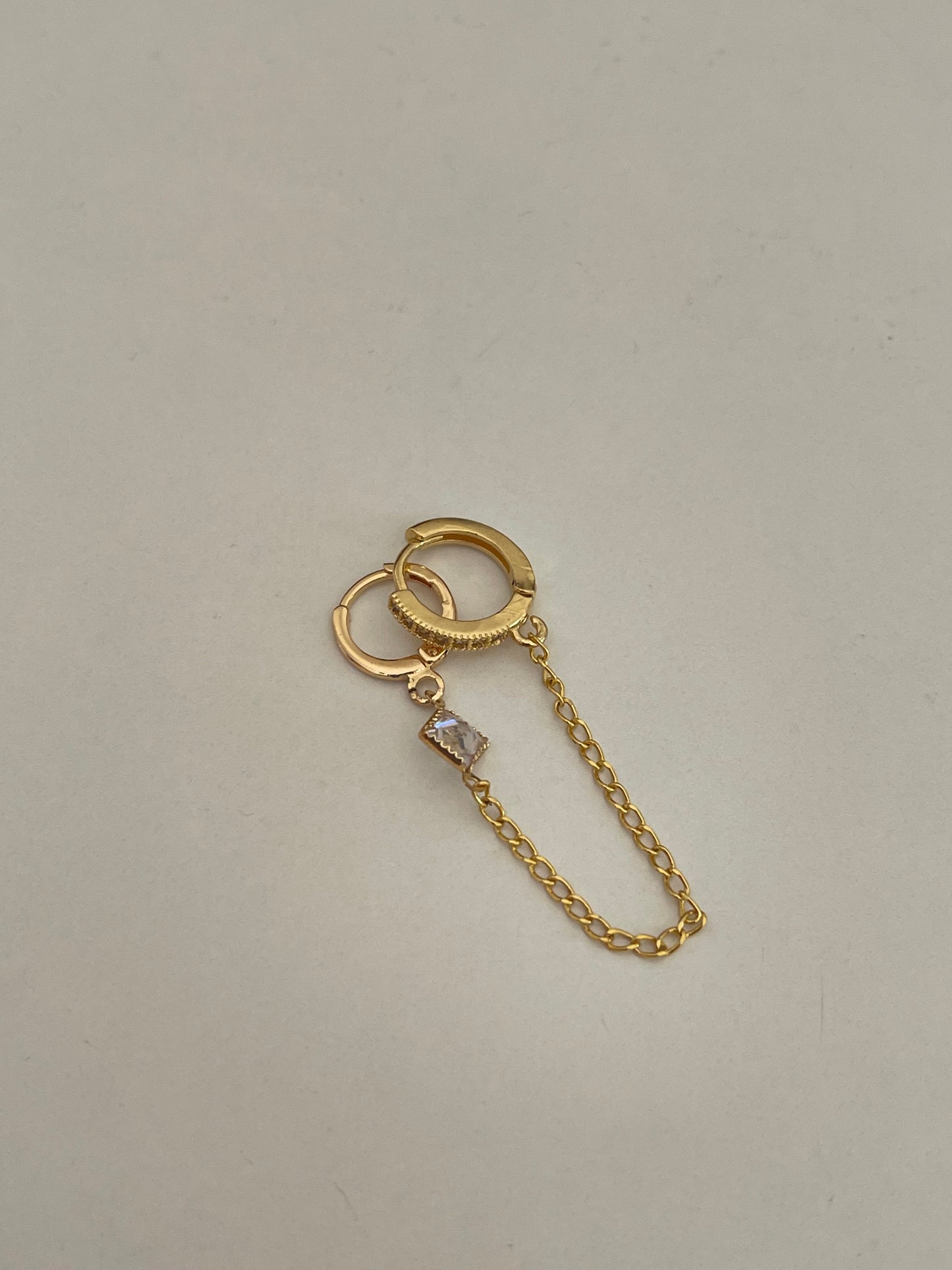 Crystal Connected Ear Dangle 2.0 (Gold Plated)