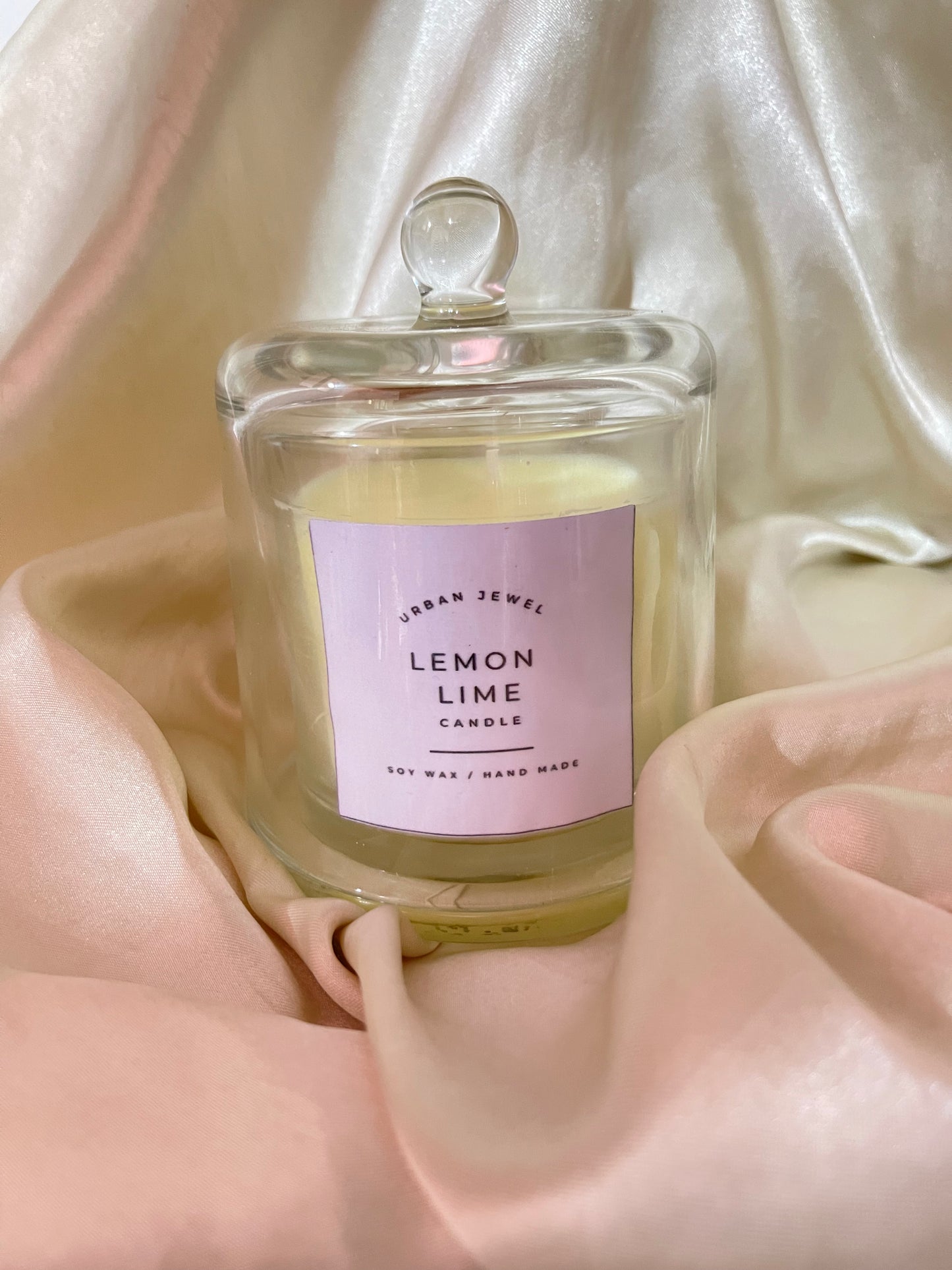 Lemon Lime- Glass Candle