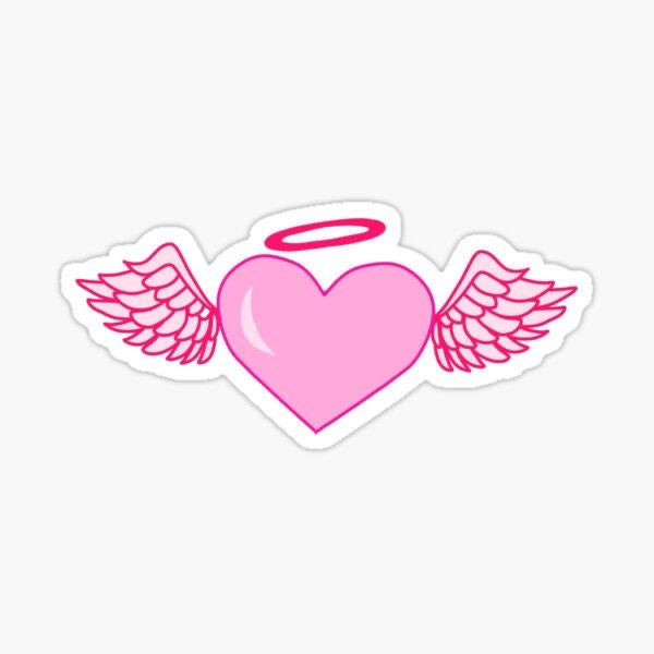 Heart Angel Sticker