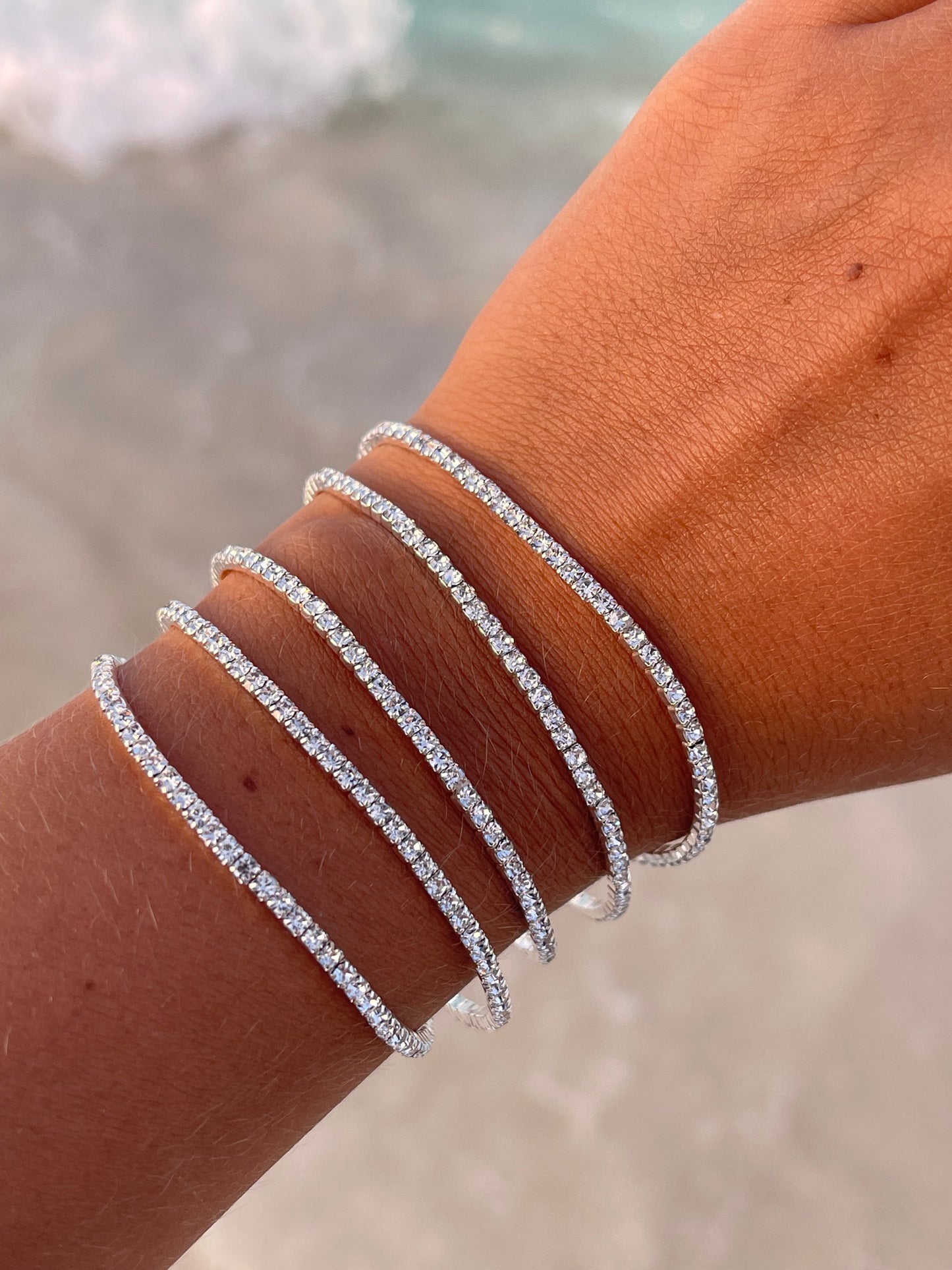 Stretchy Tennis Bracelets (Sold in Ones)