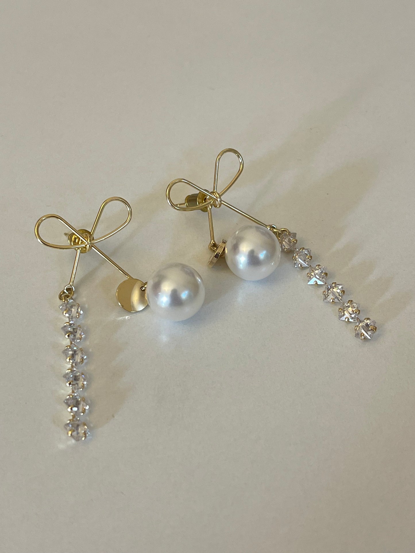 Pearl Bow Earrings