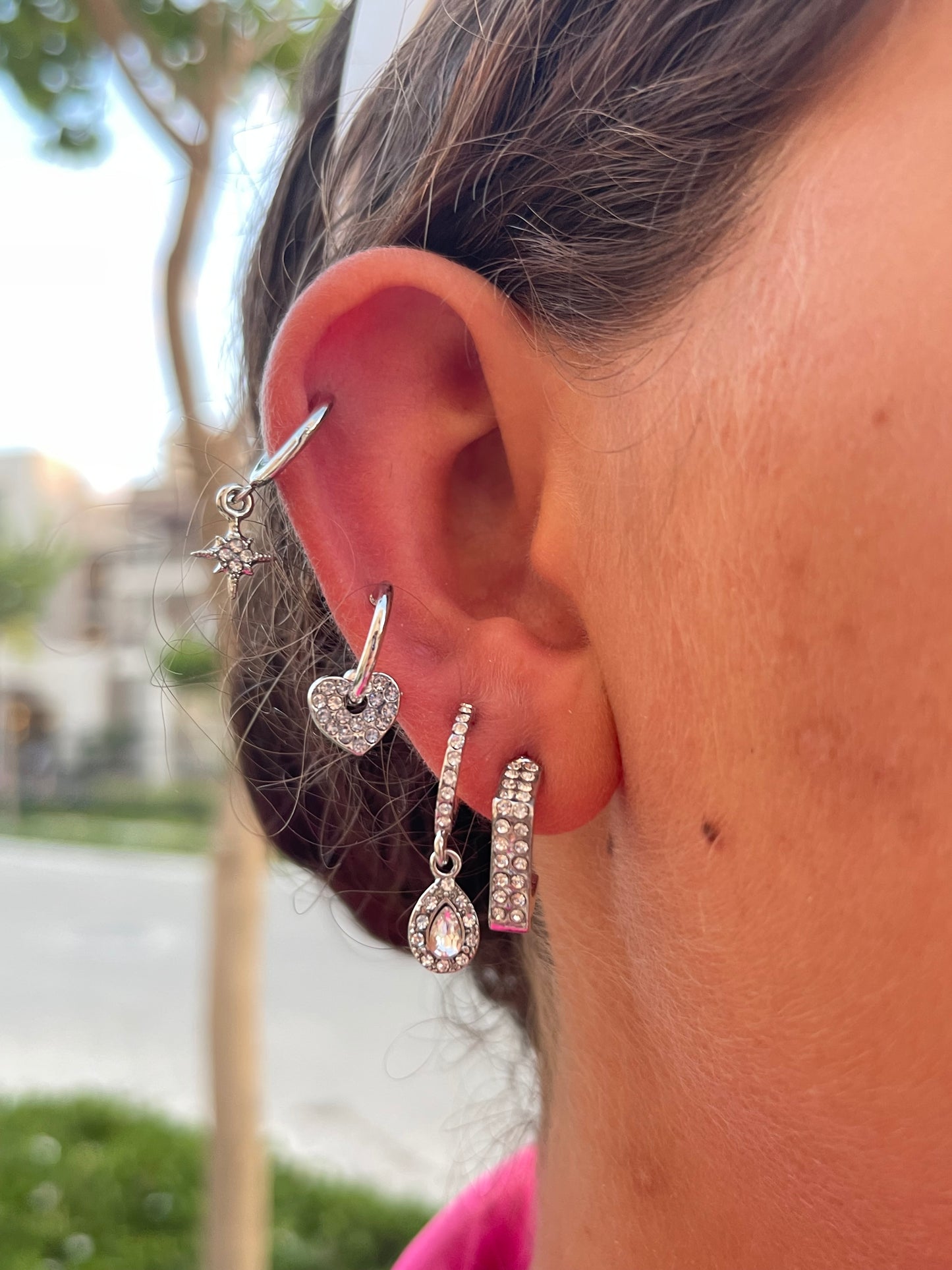 Chunky Crystal Ear Set
