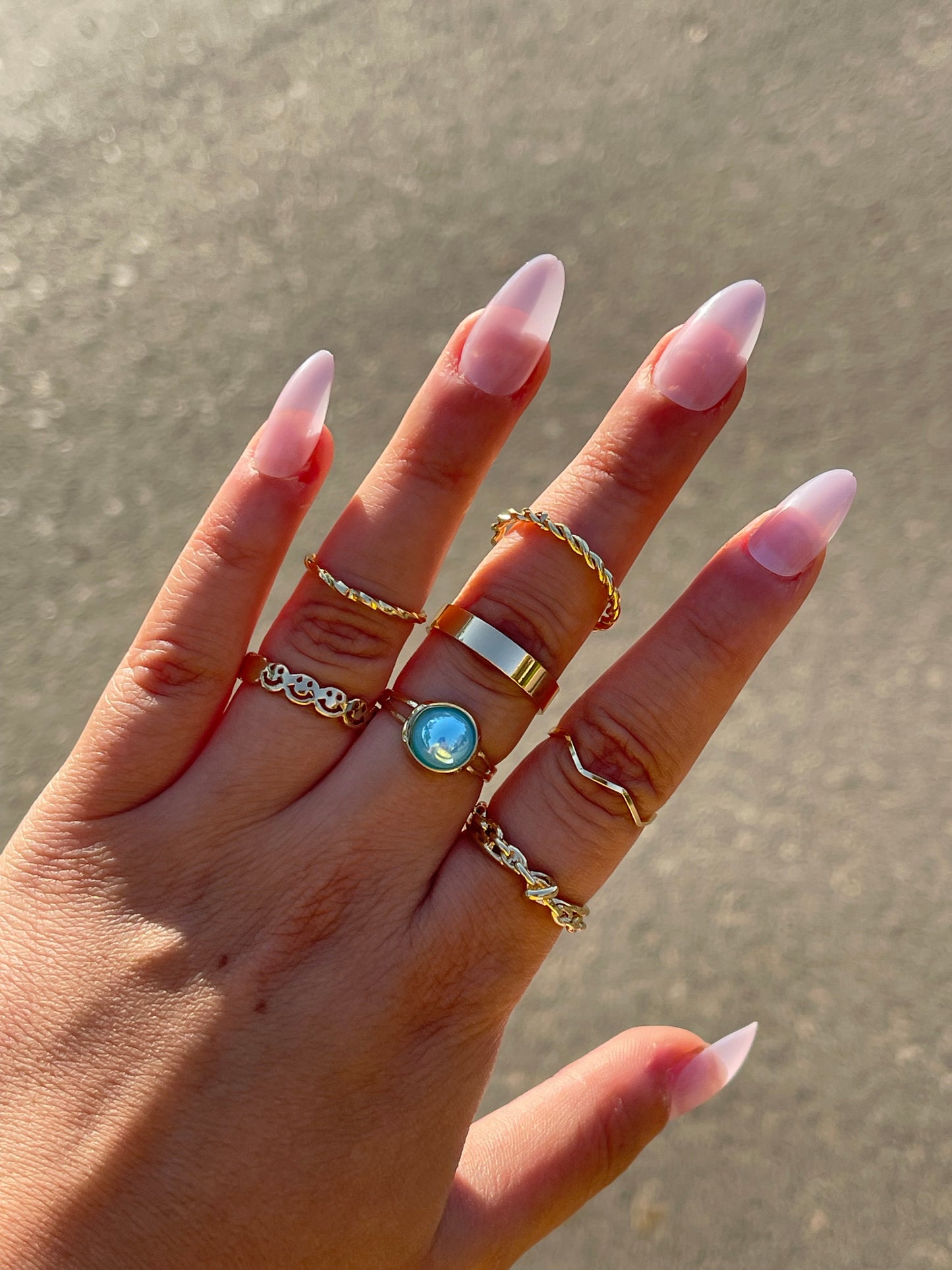 Blue Marble Ring Set 3.0