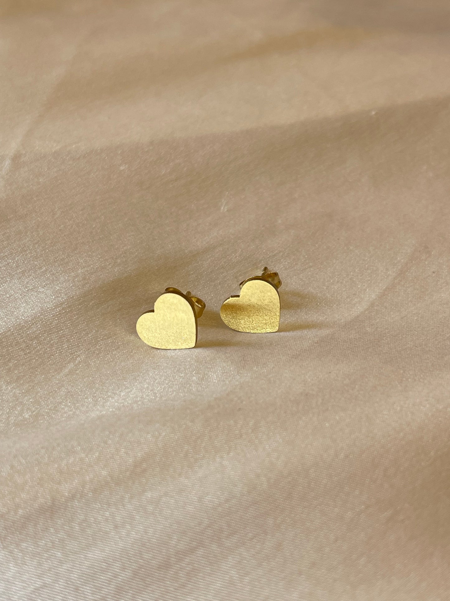 Heart Stud Earrings (Stainless Steel)