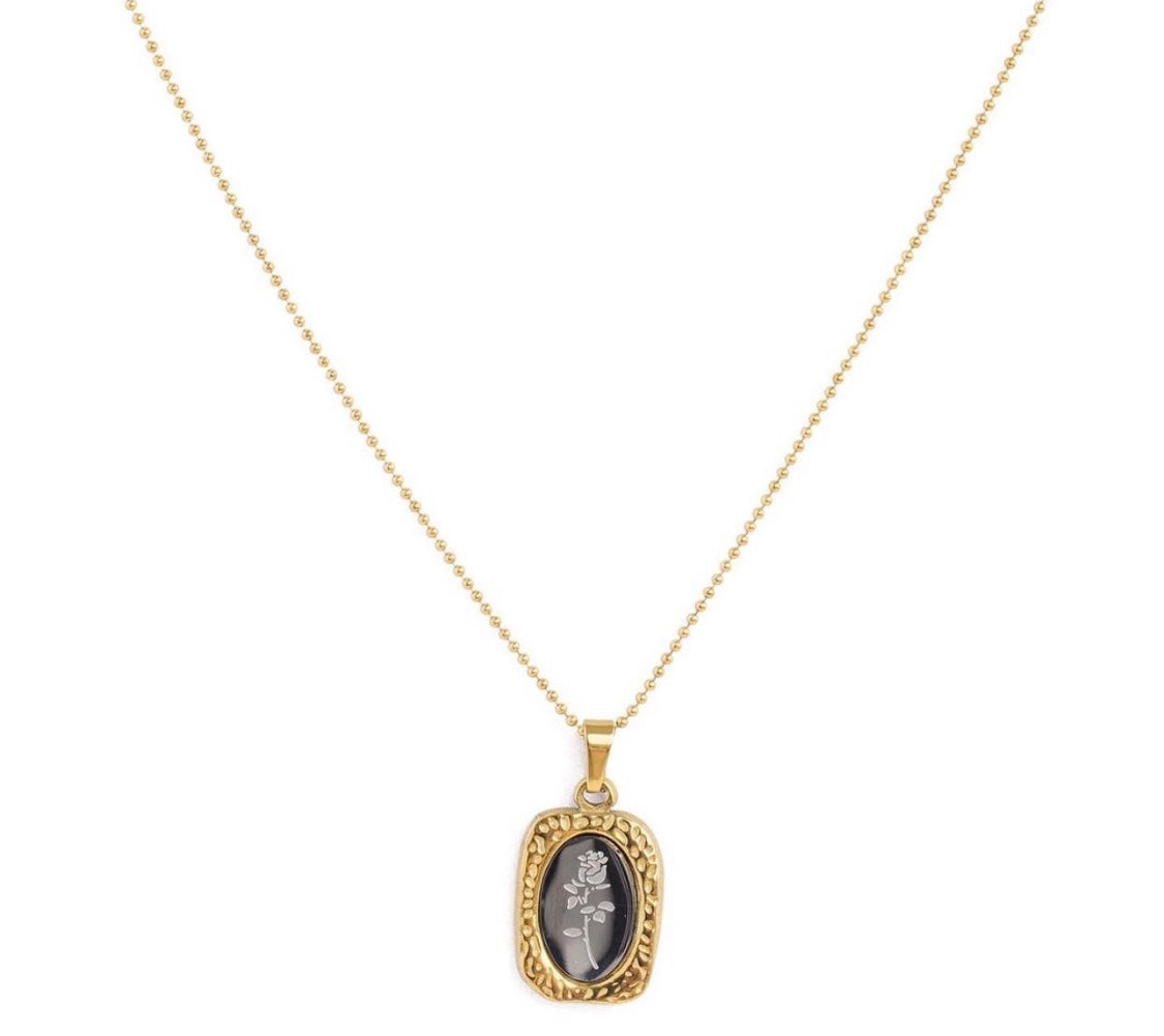Rose Frame Necklace 2.0 (Stainless Steel)