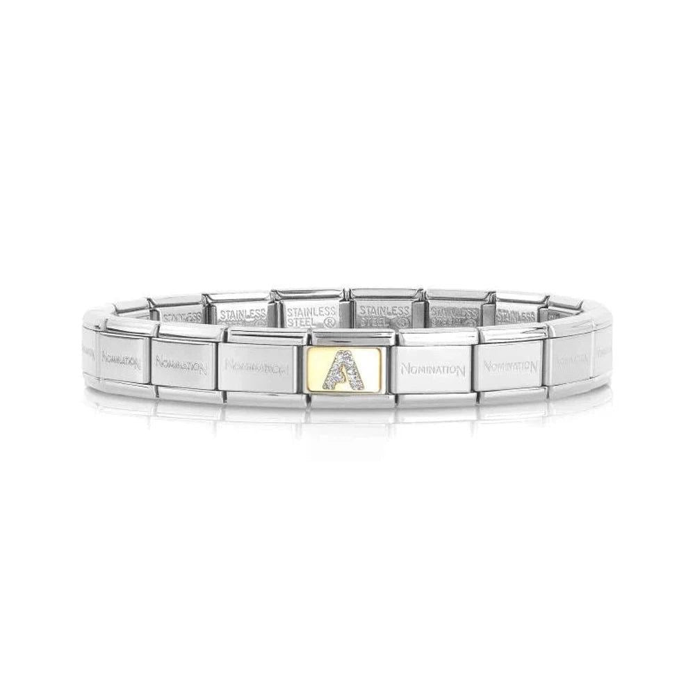 Letter Italian Charm Bracelet (Stainless Steel)