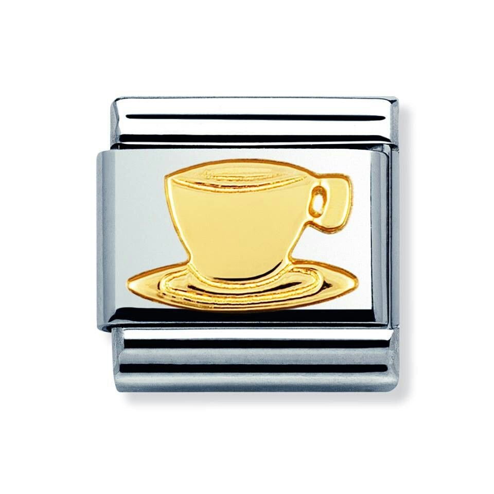 Warm Coffee-Silver Italian Charm