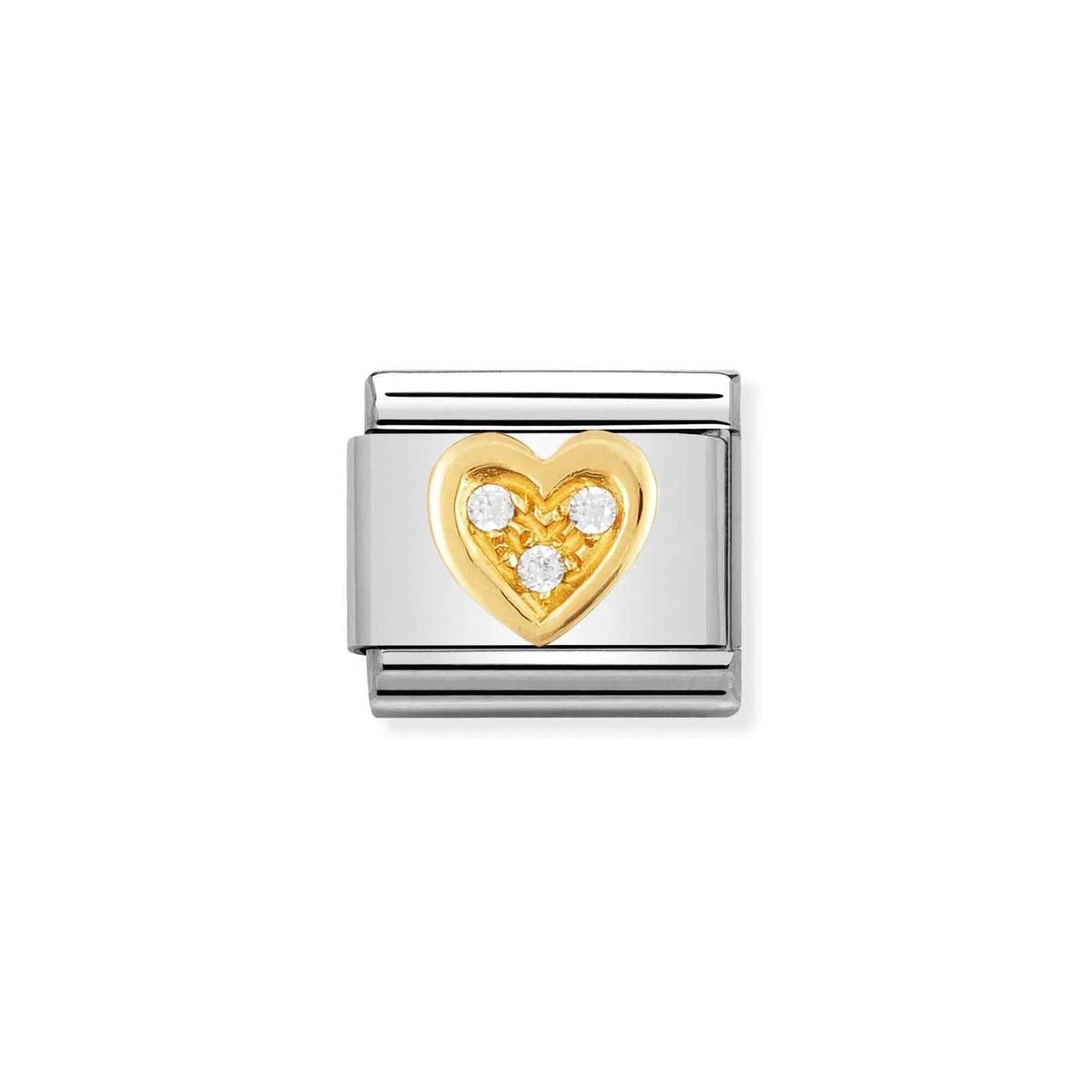 Pretty Heart- Silver Italian Charm