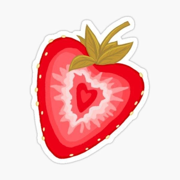 Aesthetic Strawberry Sticker
