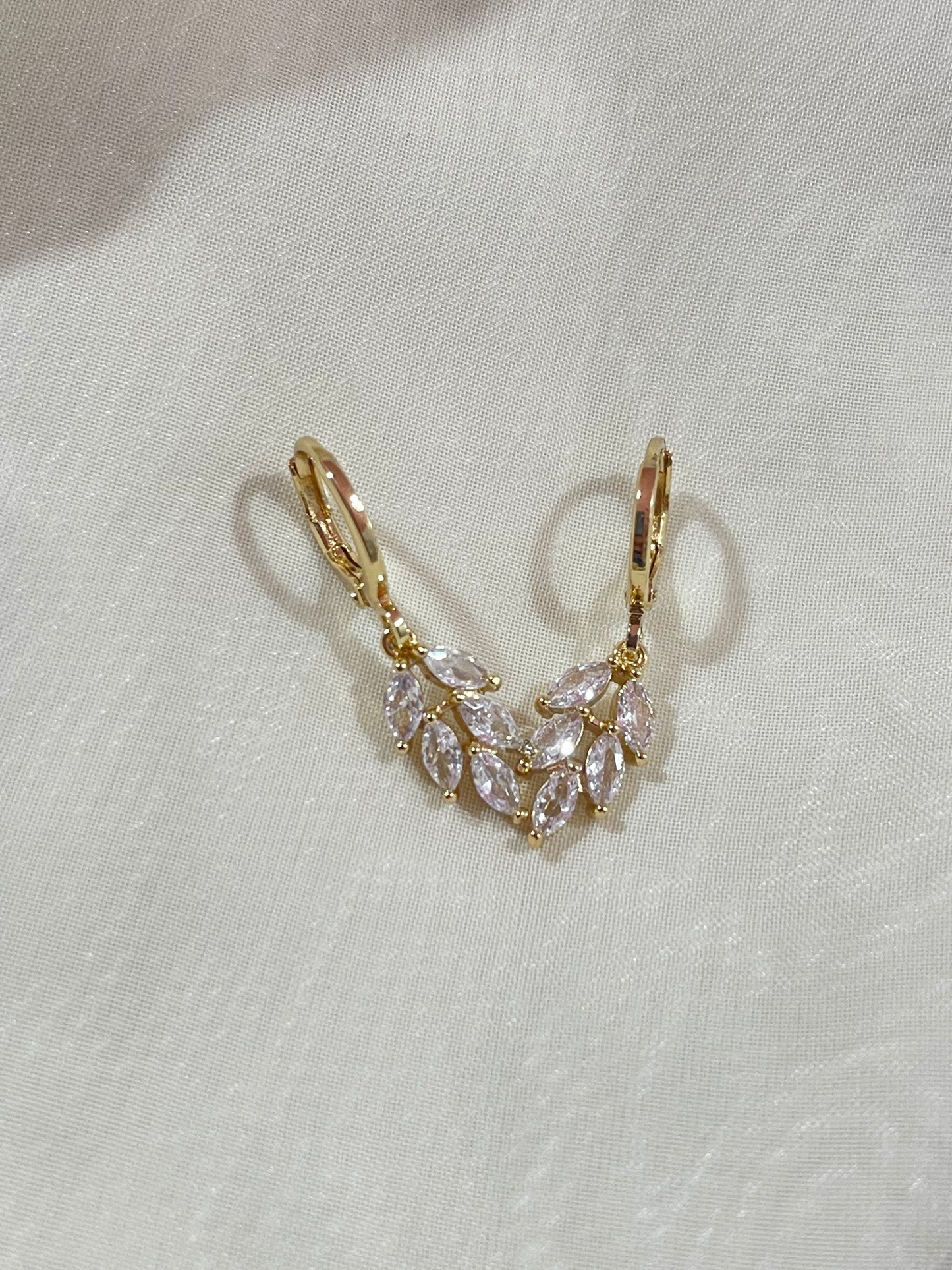 Gold Plated Leaf Dangles
