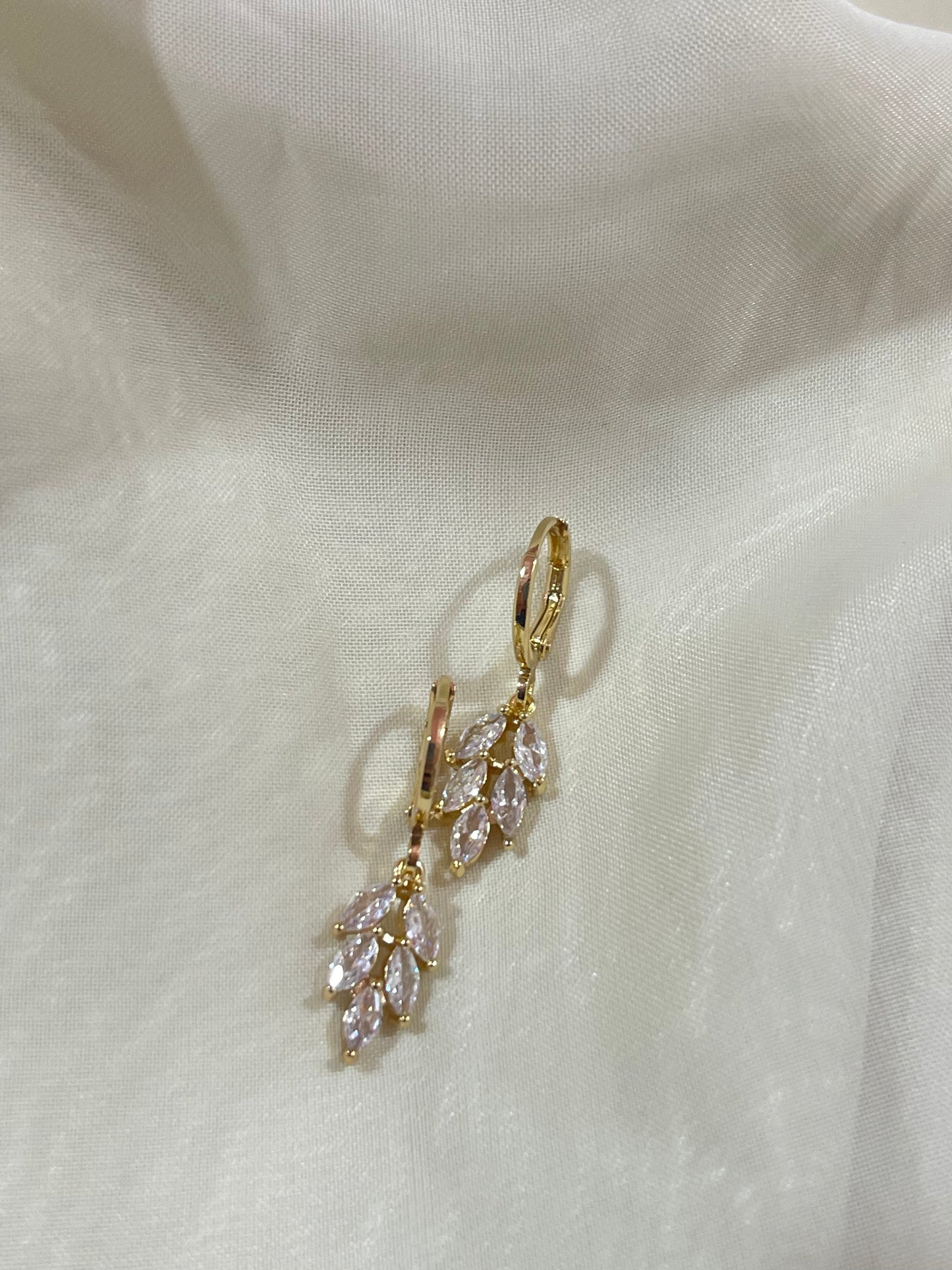 Gold Plated Leaf Dangles