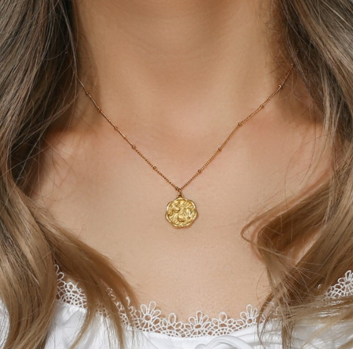 Flower Necklace (Stainless Steel)
