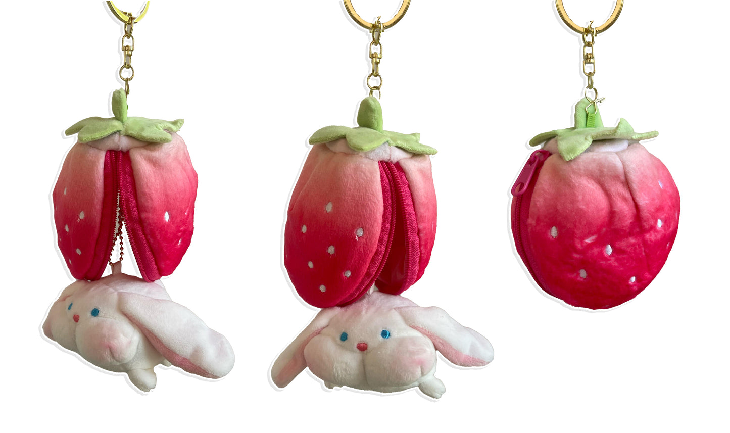 Strawberry/Bunny Bag Charm