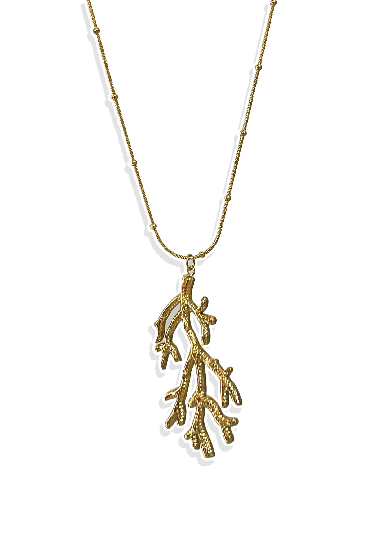 Statement Coral Necklace (Stainless Steel)