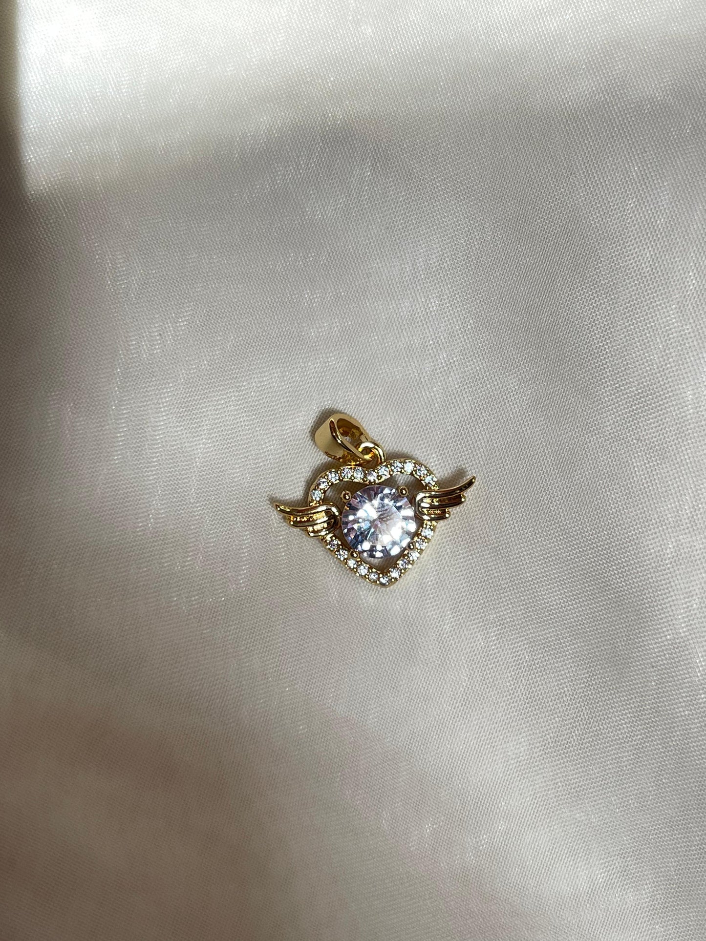 Flying Heart- Gold Plated Charm