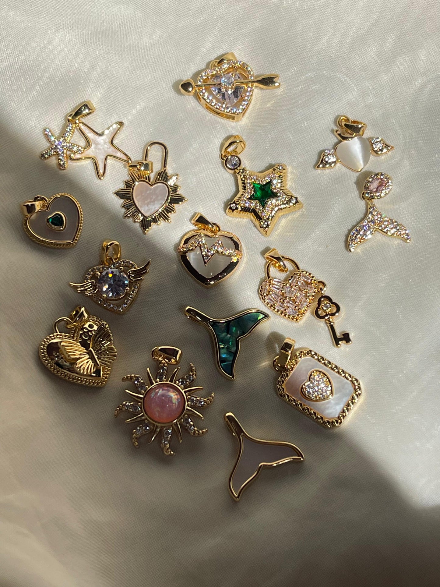 Flying Heart- Gold Plated Charm