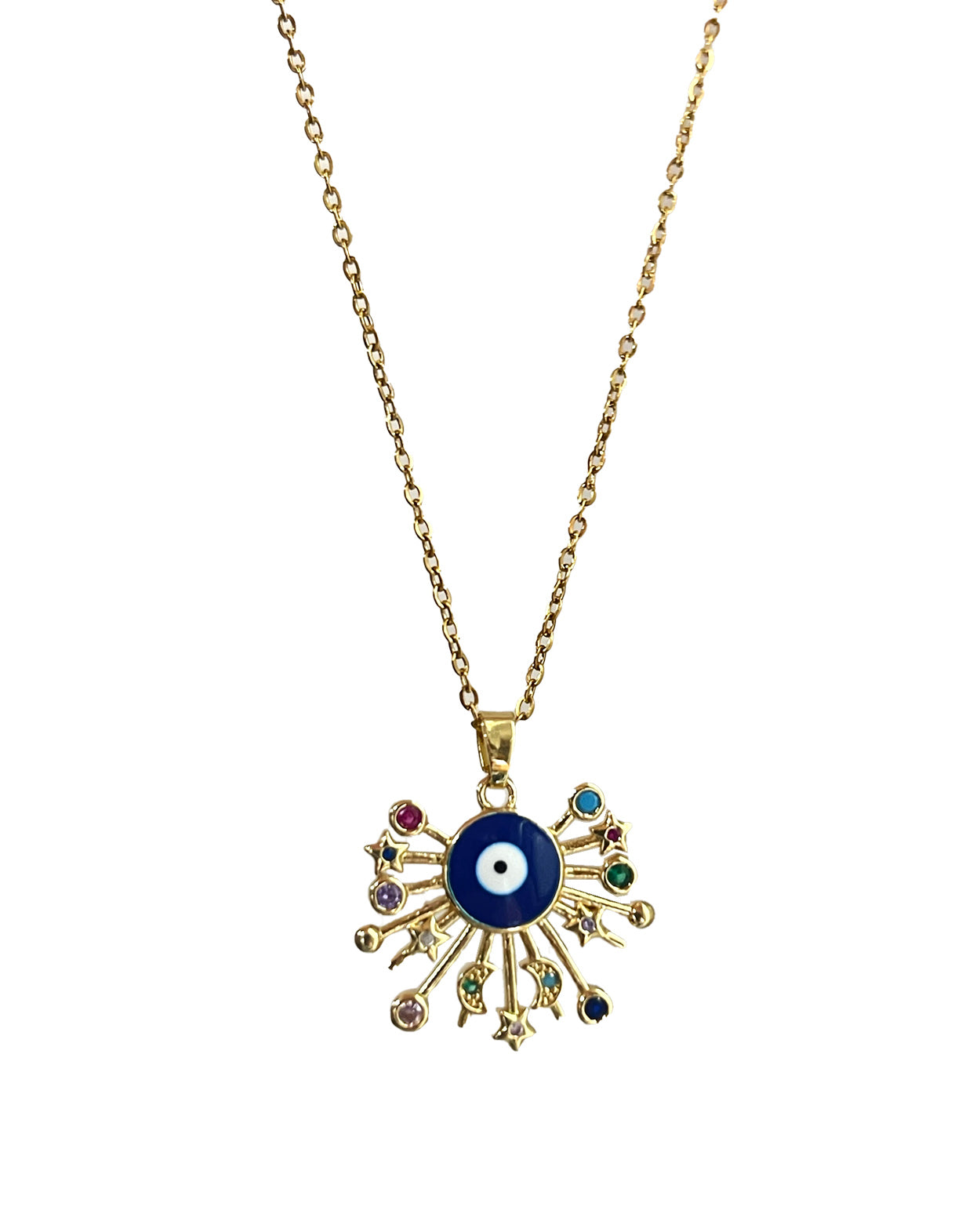 Evil Eye Statement Necklace- Stainless Steel