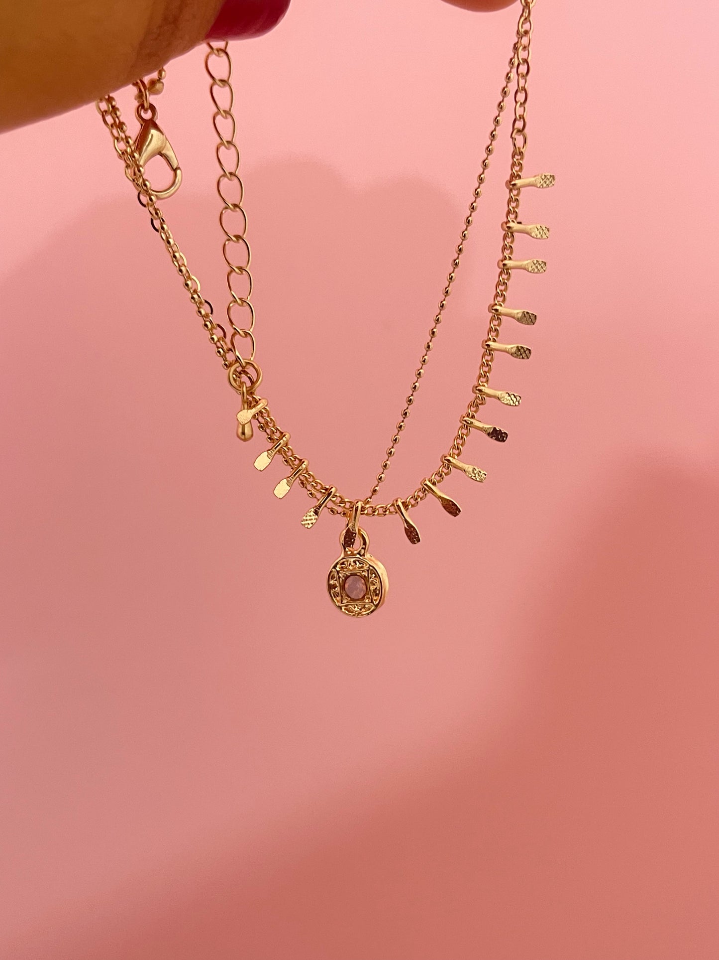 Pink Minimal Anklet