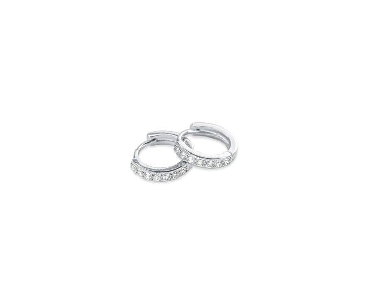 Mini Crystal Hoops (Gold Plated)