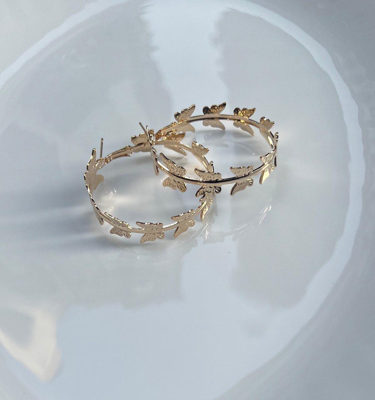Butterfly Hoop Earrings