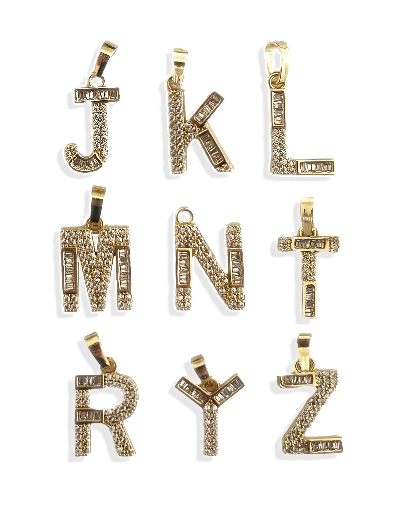 Crystal Letter Charm!✨(gold plated)