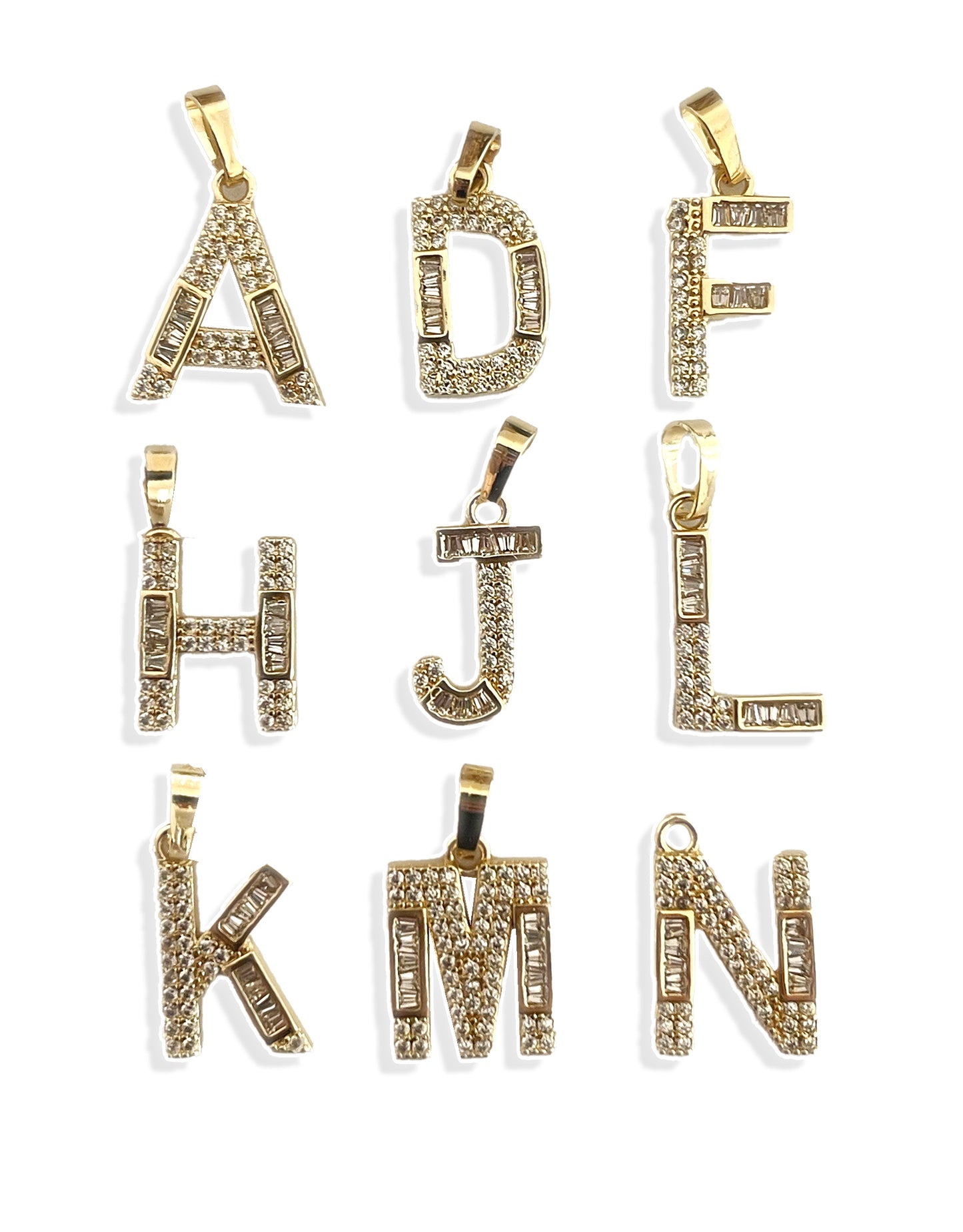 Crystal Letter Charm!✨(gold plated)