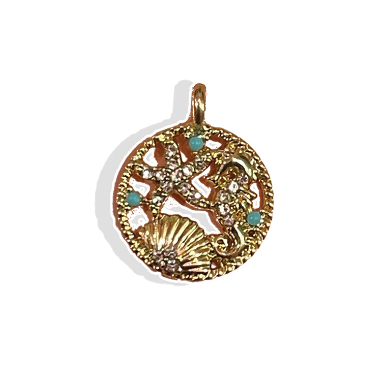 Sea-World Charm- Gold Plated