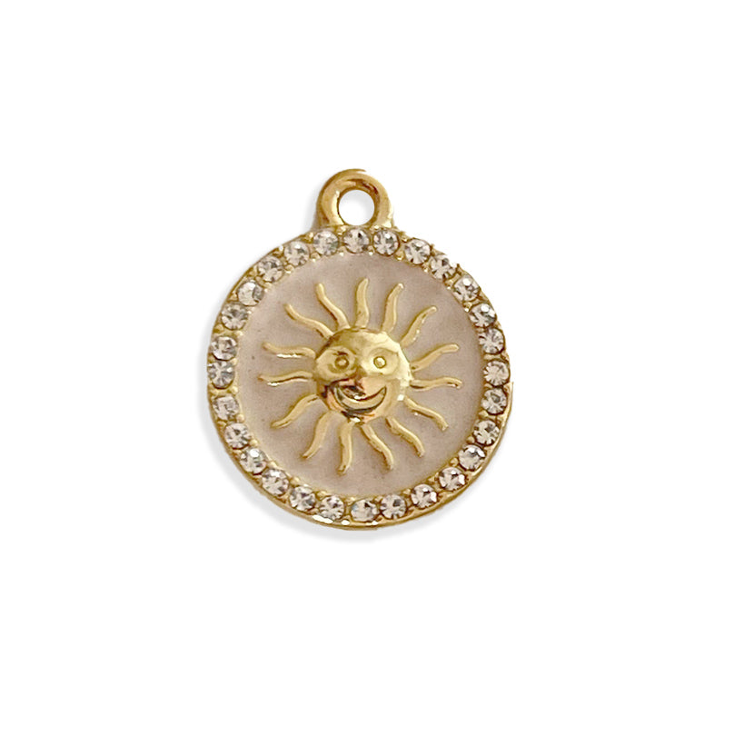 Shining Sun Charm- Gold Plated