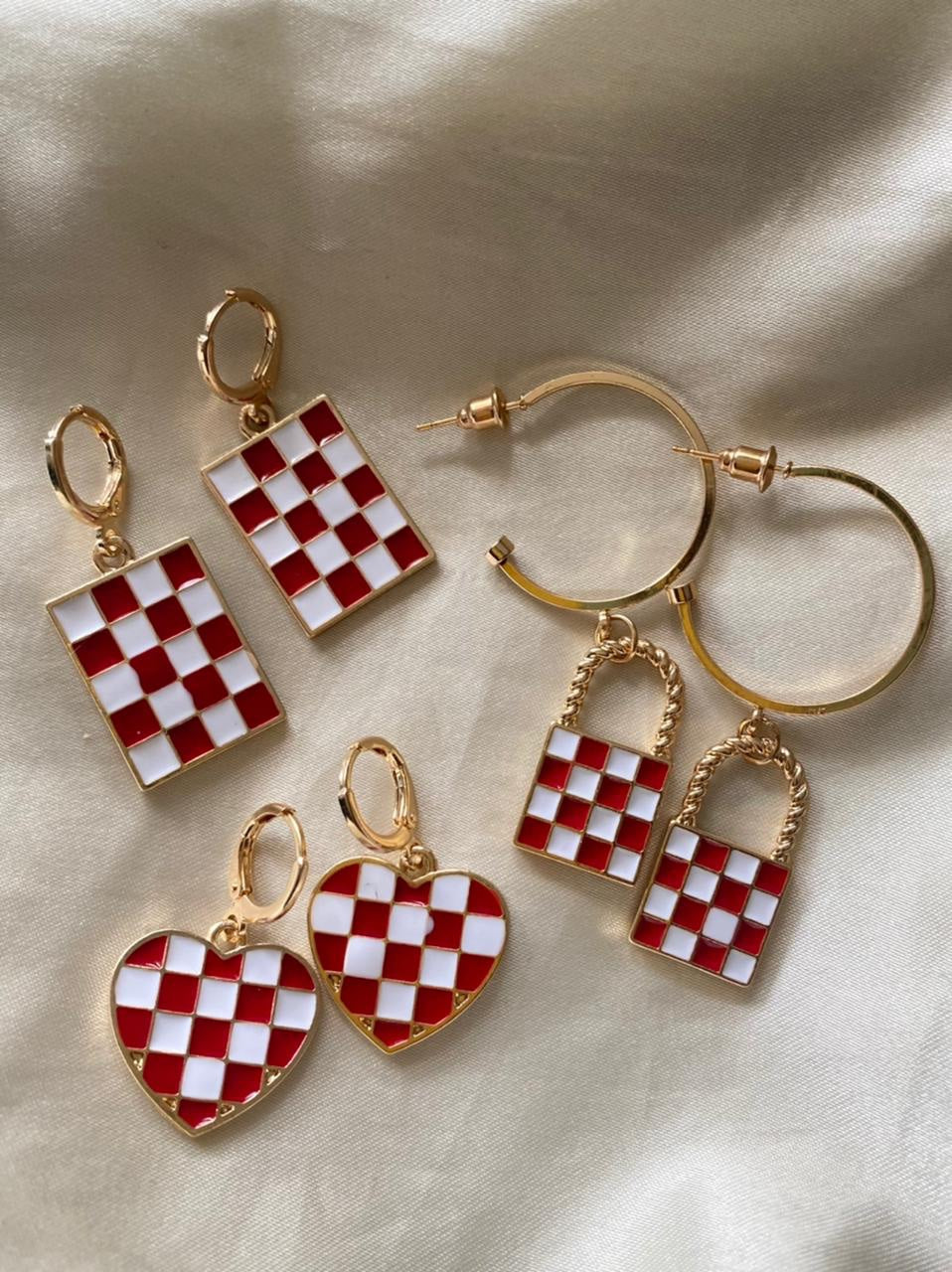 Checkered Earrings