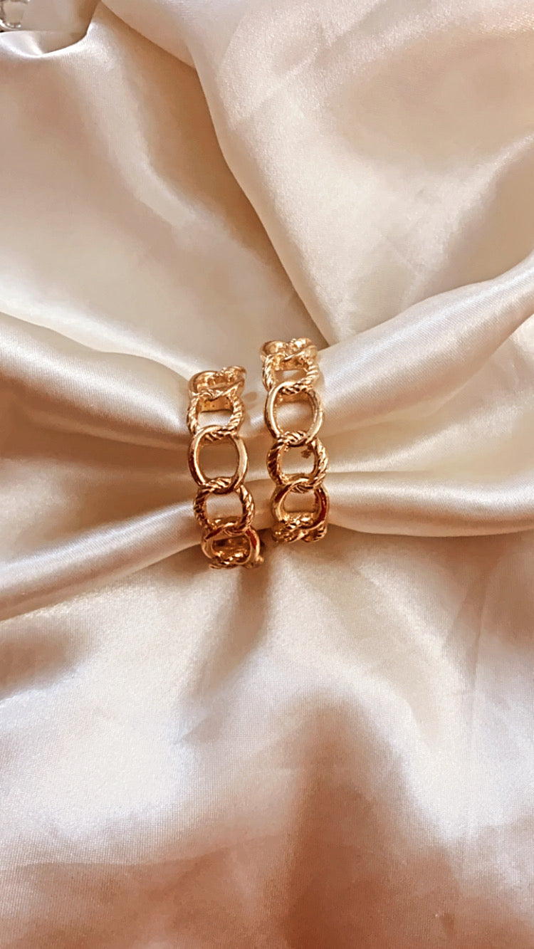 Chained Hoop Earrings