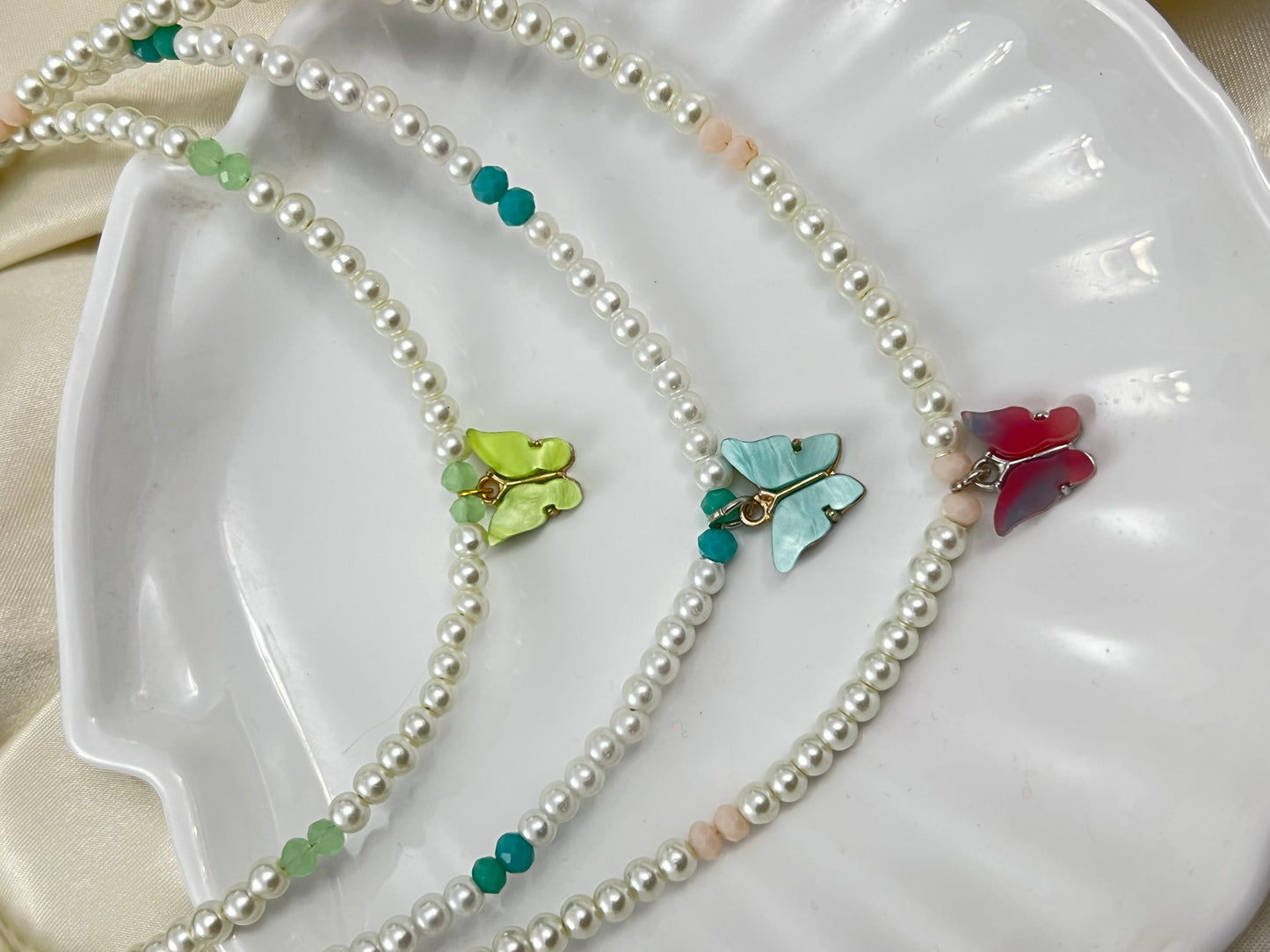 Butterfly Pearl Necklace