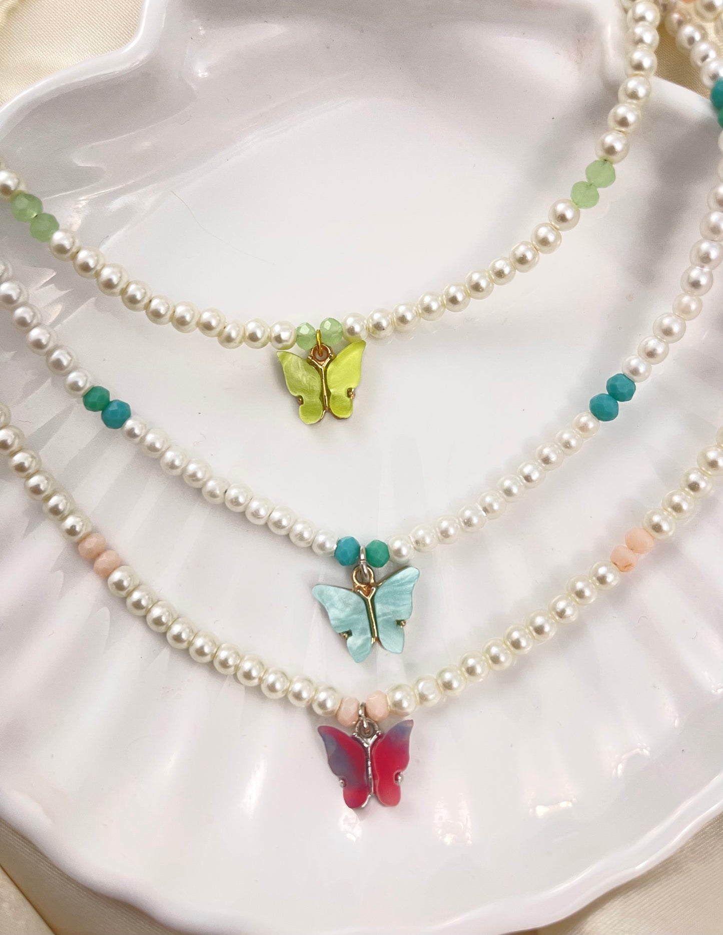 Butterfly Pearl Necklace