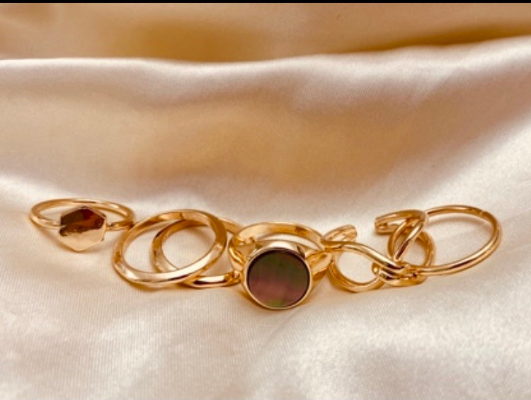 Galaxy Stone Ring Set