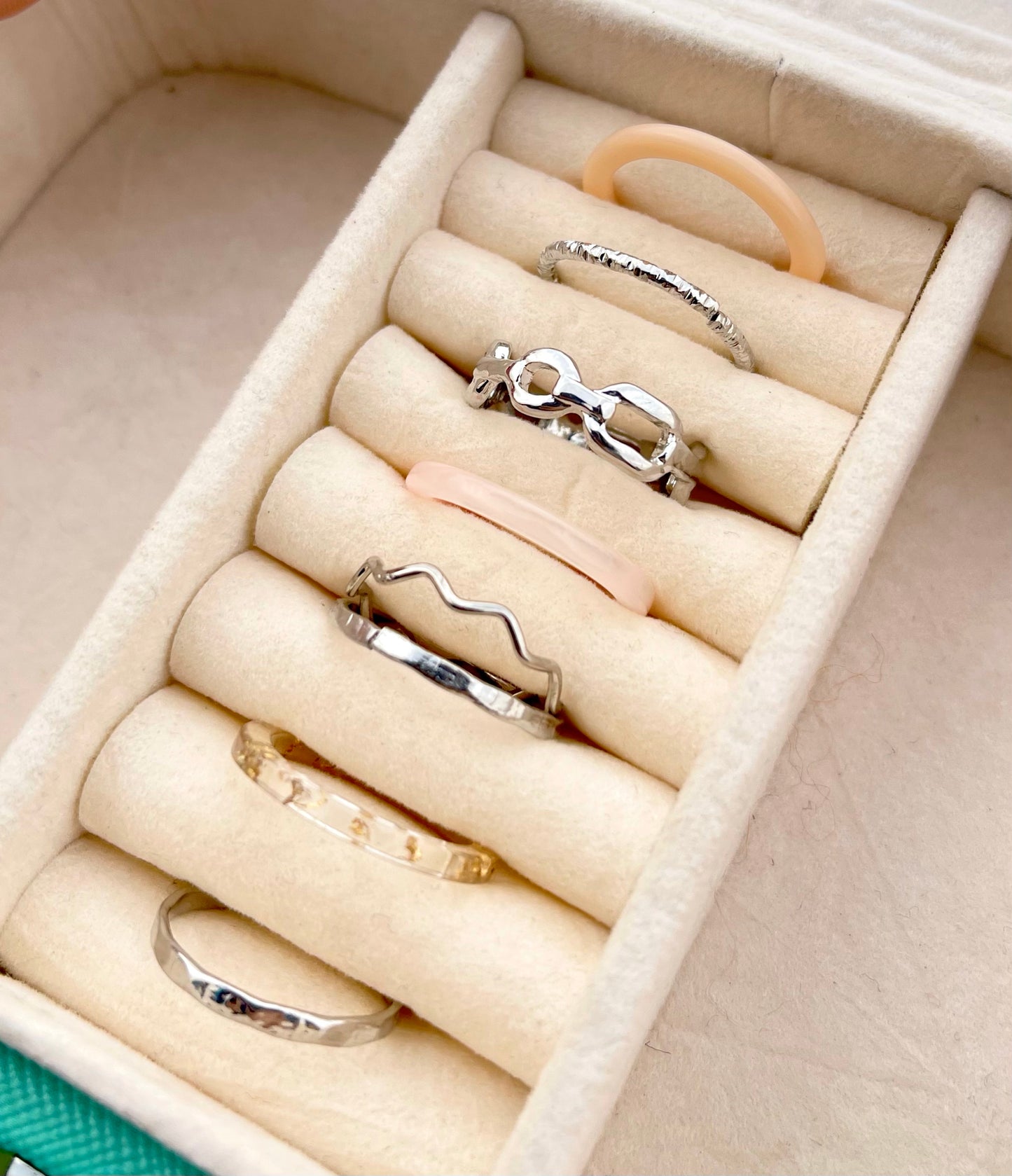 Pink Chainz Ring Set