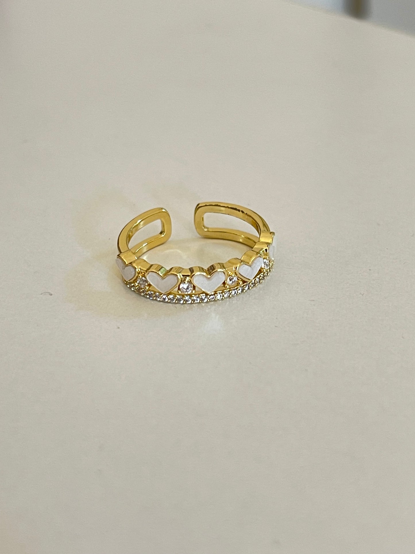 Mini Hearts Gold Plated Ring