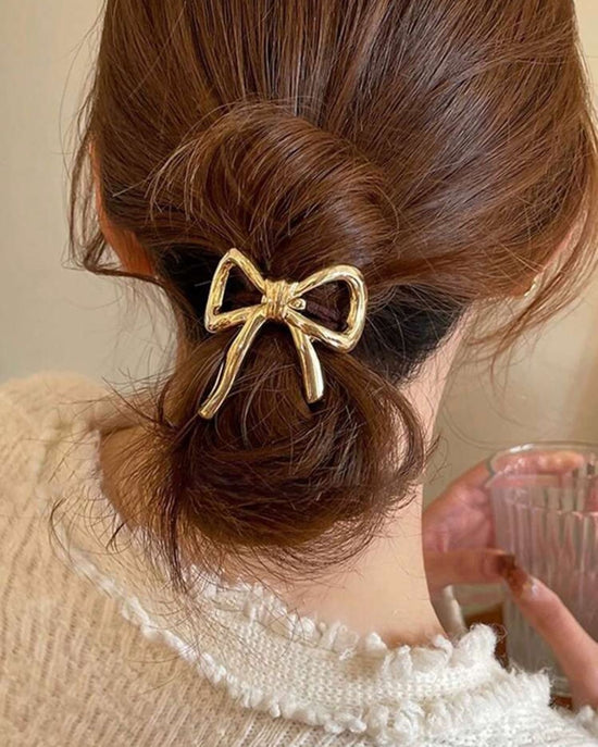 Bow Gold Hair Tie