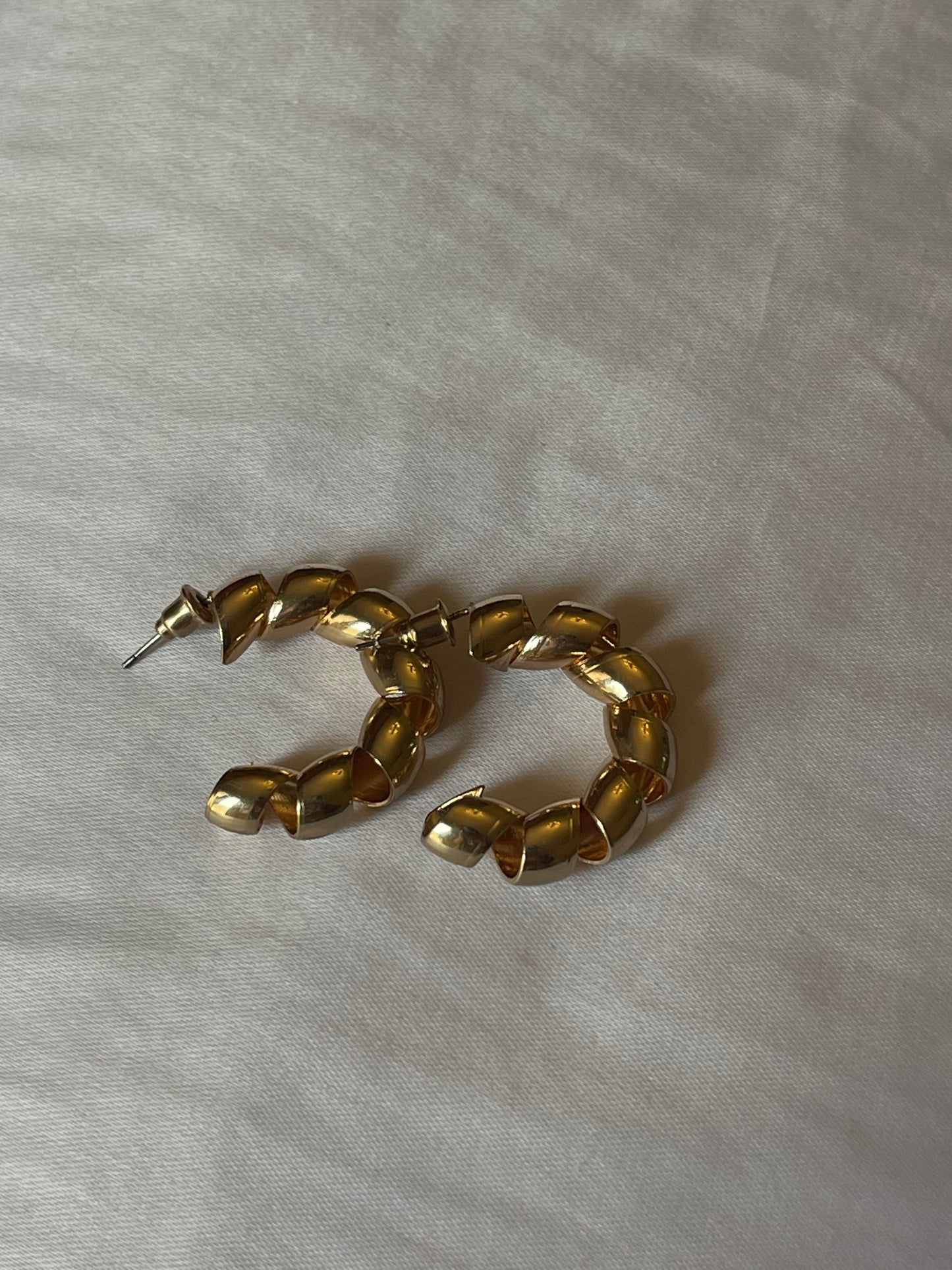 Curly Hoop Earrings