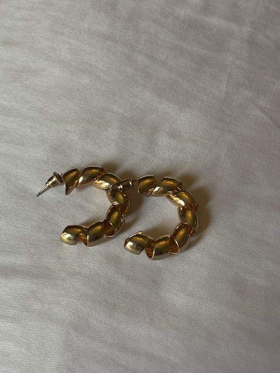 Curly Hoop Earrings