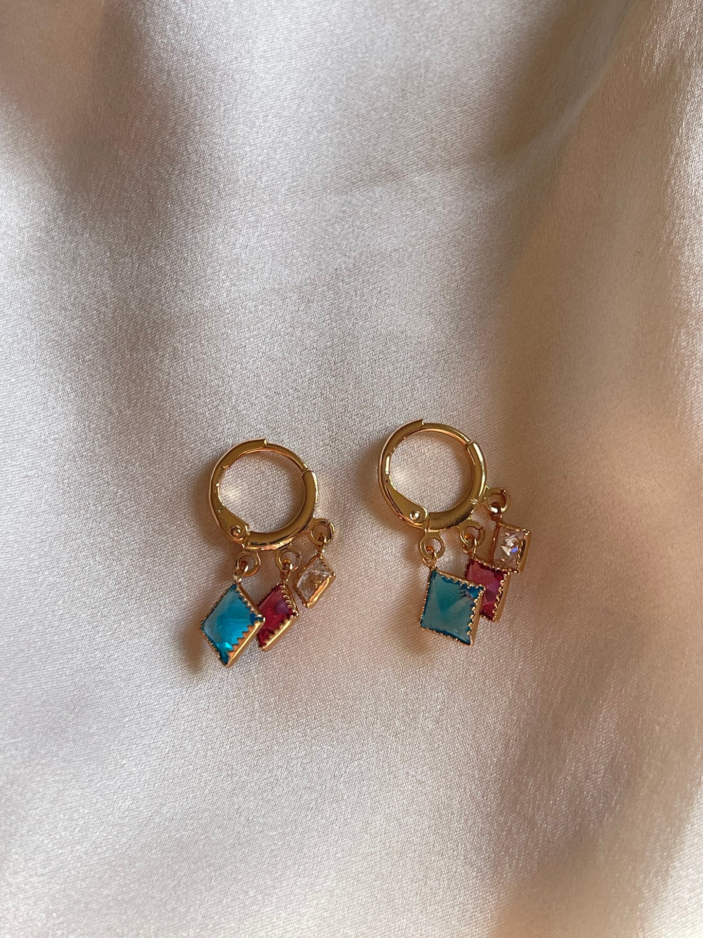Rainbow Dainty Hoops 2.0 (Gold Plated)