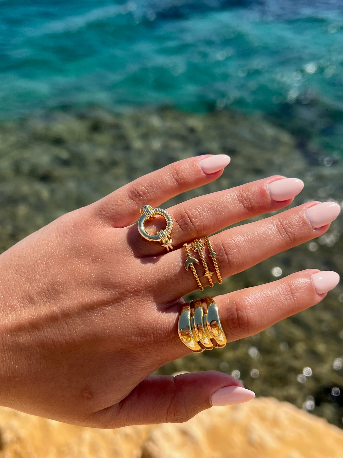 Layered Celestial Ring (Gold Plated)
